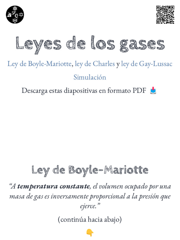 Leyes de los Gases: Boyle, Charles y Gay-Lussac | PDF | Gases | Física ...