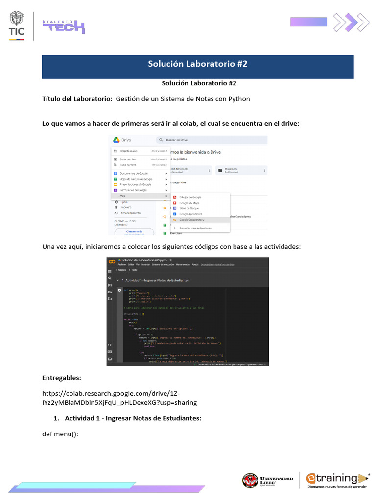 Laboratorio #2 - Solución | PDF | Python (lenguaje de programación ...