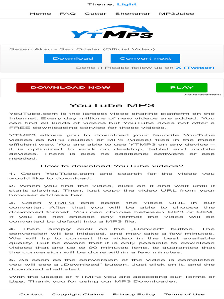 YTMP3: YouTube To MP3 Converter | PDF