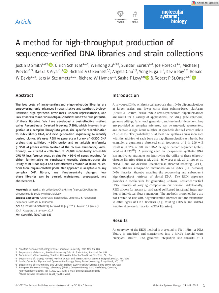 Smith Et Al A Method For High Throughput Production of Sequence ...