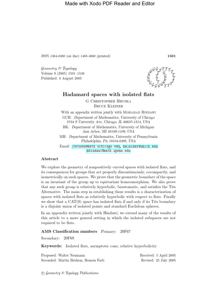 GT v9 n3 p08 S | PDF | Geometry | Manifold