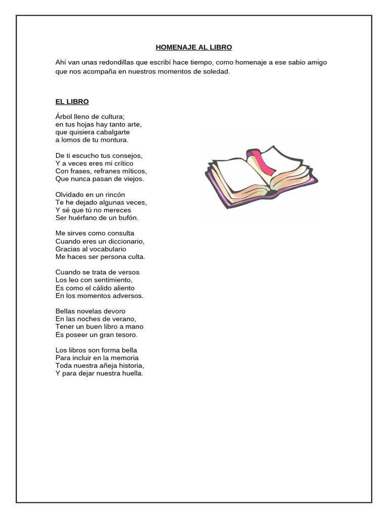 Homenaje Poético al Libro | PDF