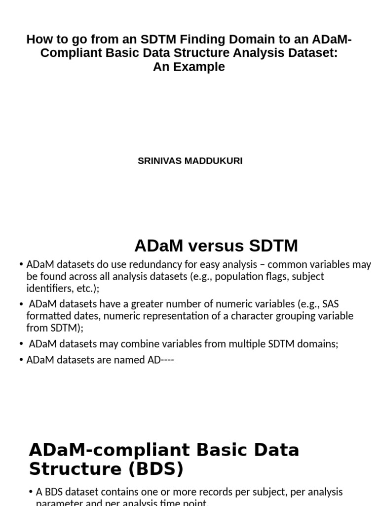1 SDTM Finding To Bds | PDF