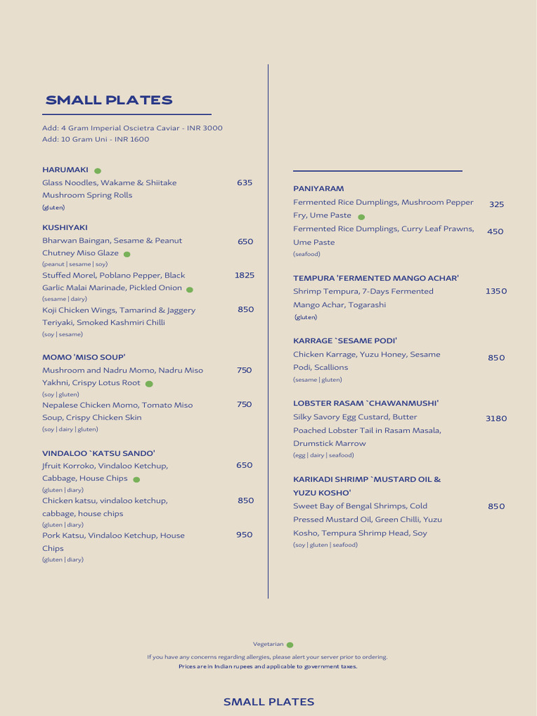 Inja Restaurant Menu Highlights | PDF | Dumpling | Curry
