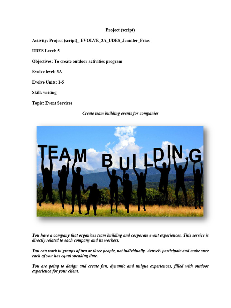 Team Building Event Planning Guide | PDF | Languages | Foreign Language ...