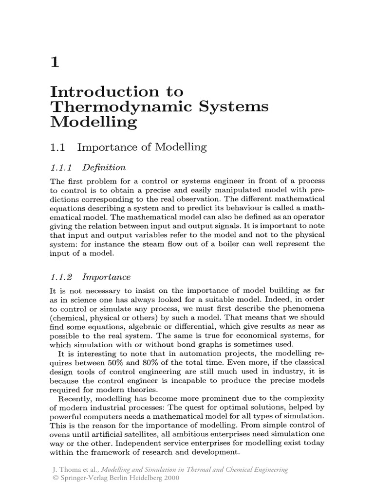Thermodynamic Systems Modelling Overview | PDF | Heat | Mathematical Model