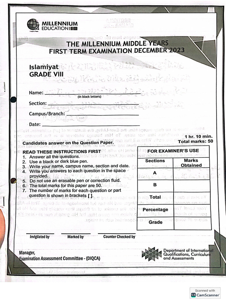Islamiat Grade 8 | PDF