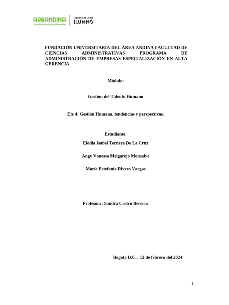 Tendencias en Gestión del Talento Humano | PDF | Gestión del talento ...