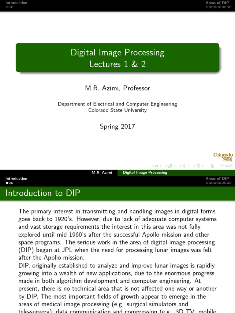 Overview of Digital Image Processing | PDF | Computer Vision | Image ...