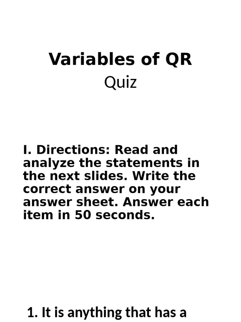 Understanding Types of Variables Quiz | PDF