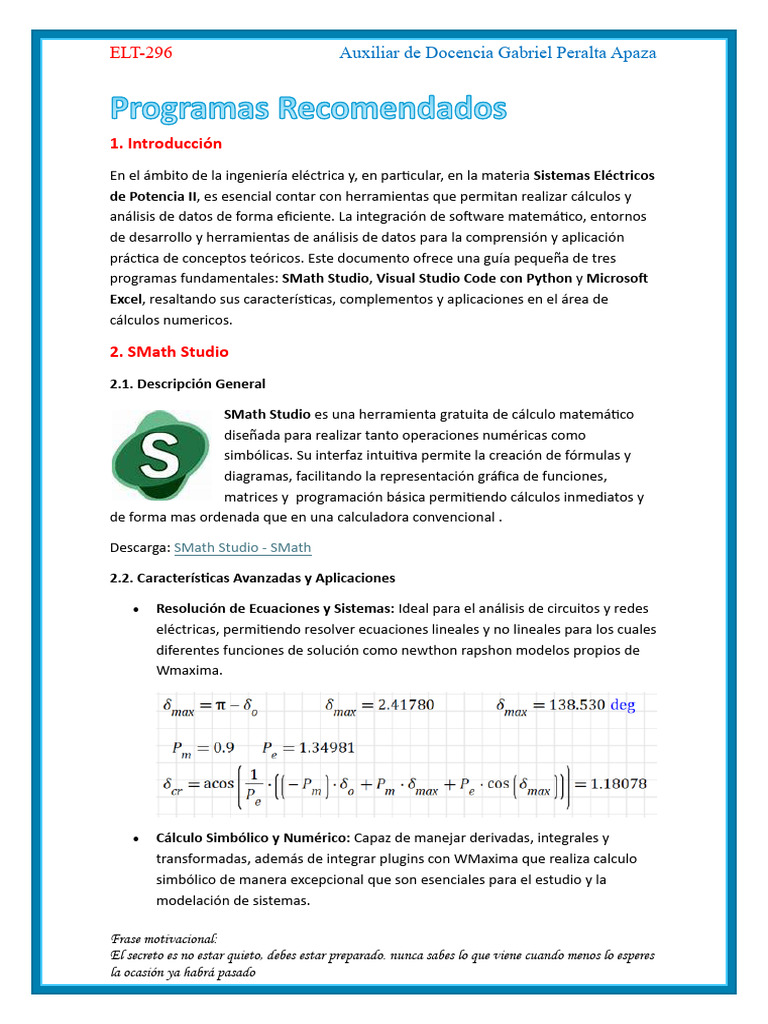 Programas Recomendados | PDF | Microsoft Excel | Python (lenguaje de ...