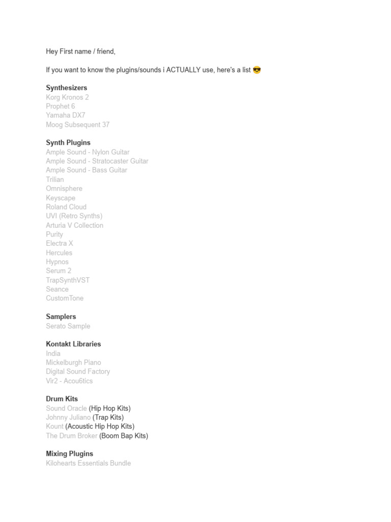 Essential Music Production Tools List | PDF