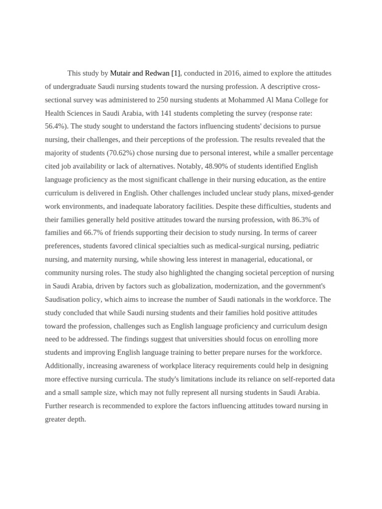 Saudi Nursing Students' Attitudes Study | PDF | Nursing | Saudi Arabia