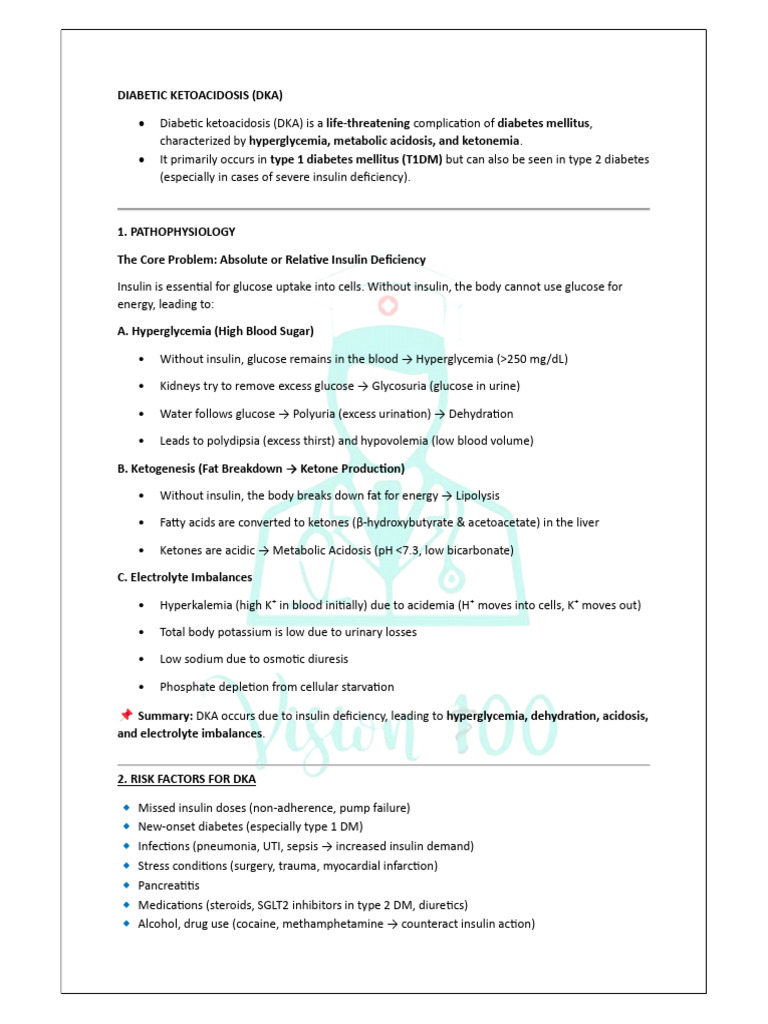 Understanding Diabetic Ketoacidosis (DKA) | PDF | Hyperglycemia | Diabetes