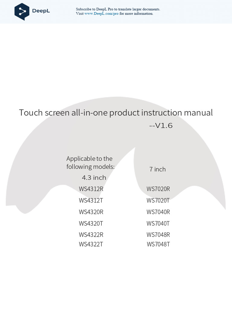Touch Screen All-in-One Manual V1.6 | PDF | Programmable Logic ...