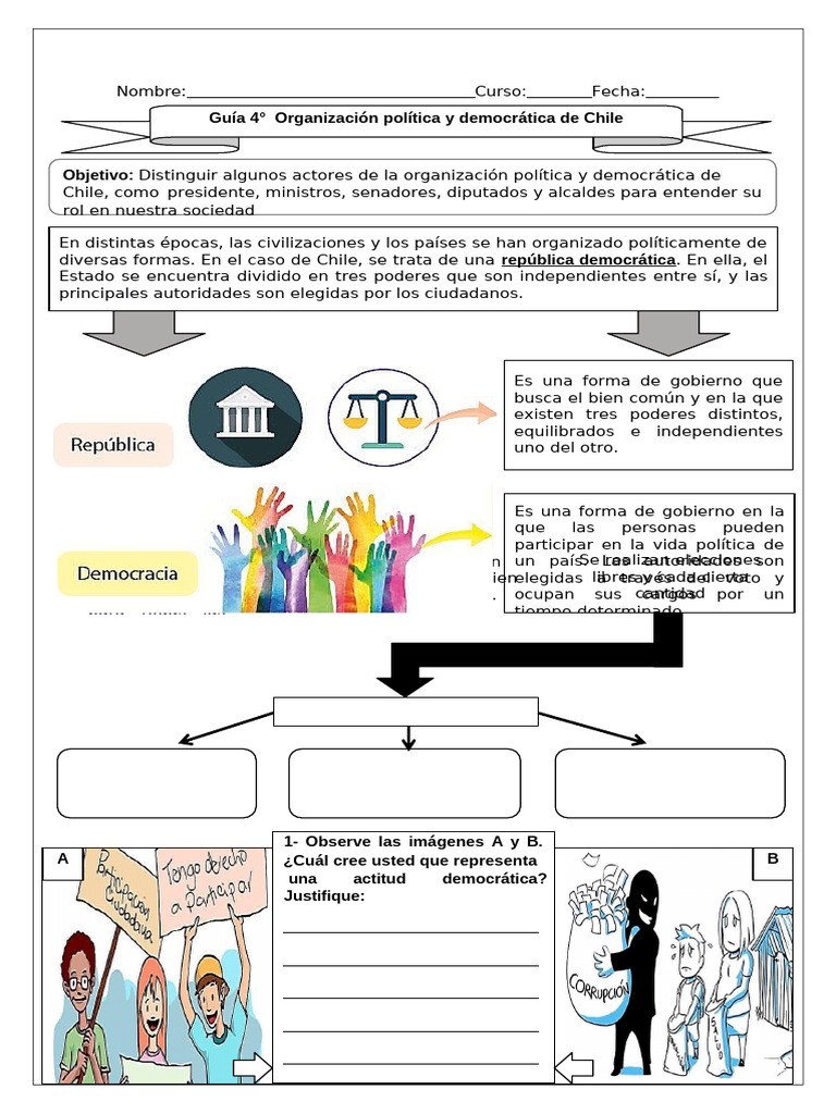 Organización Política y Democrática en Chile | PDF | Separación de ...