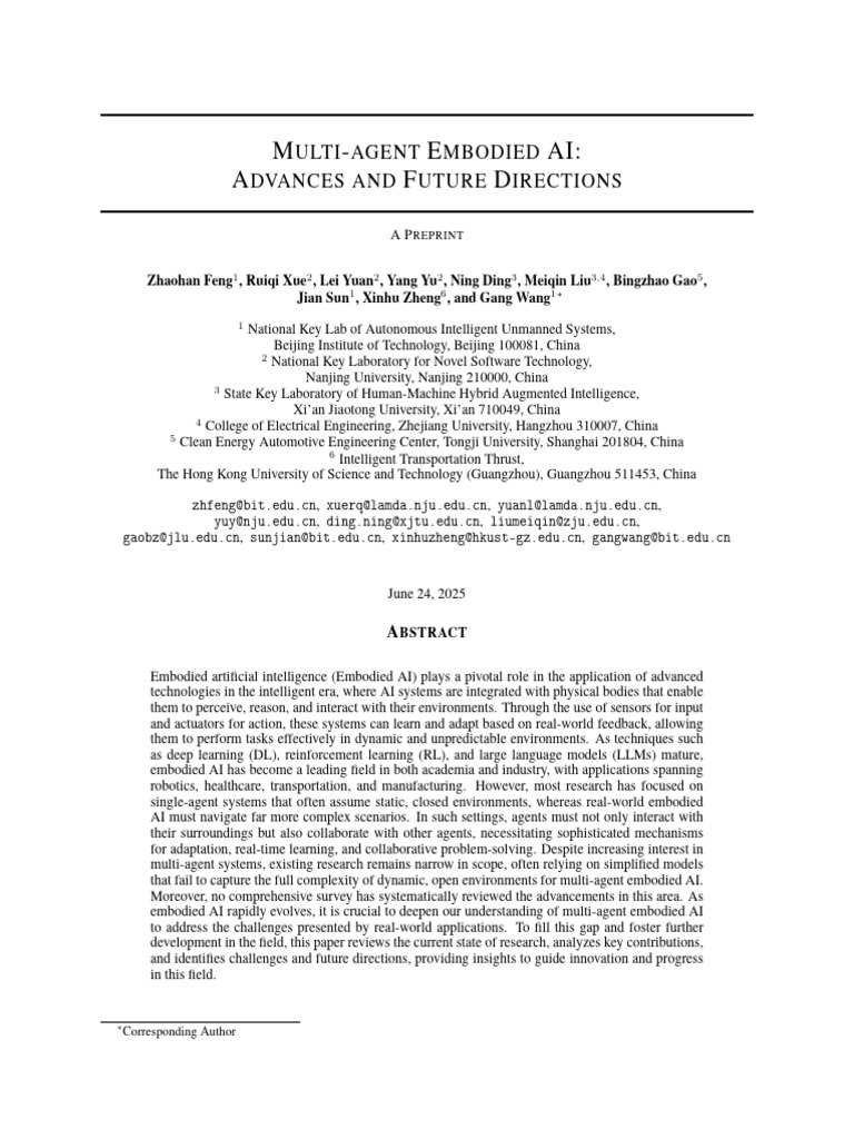 Multi-Agent Embodied AI Survey Insights | PDF | Artificial Intelligence ...