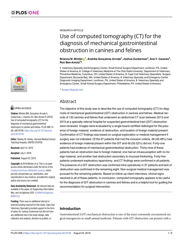Use of computed tomography for the diagnosis of.. | PDF | Ct Scan ...