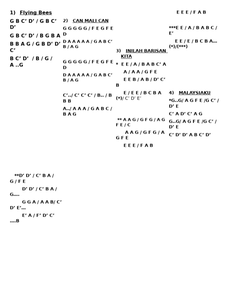 Skor Rekoder Pancaragam | PDF