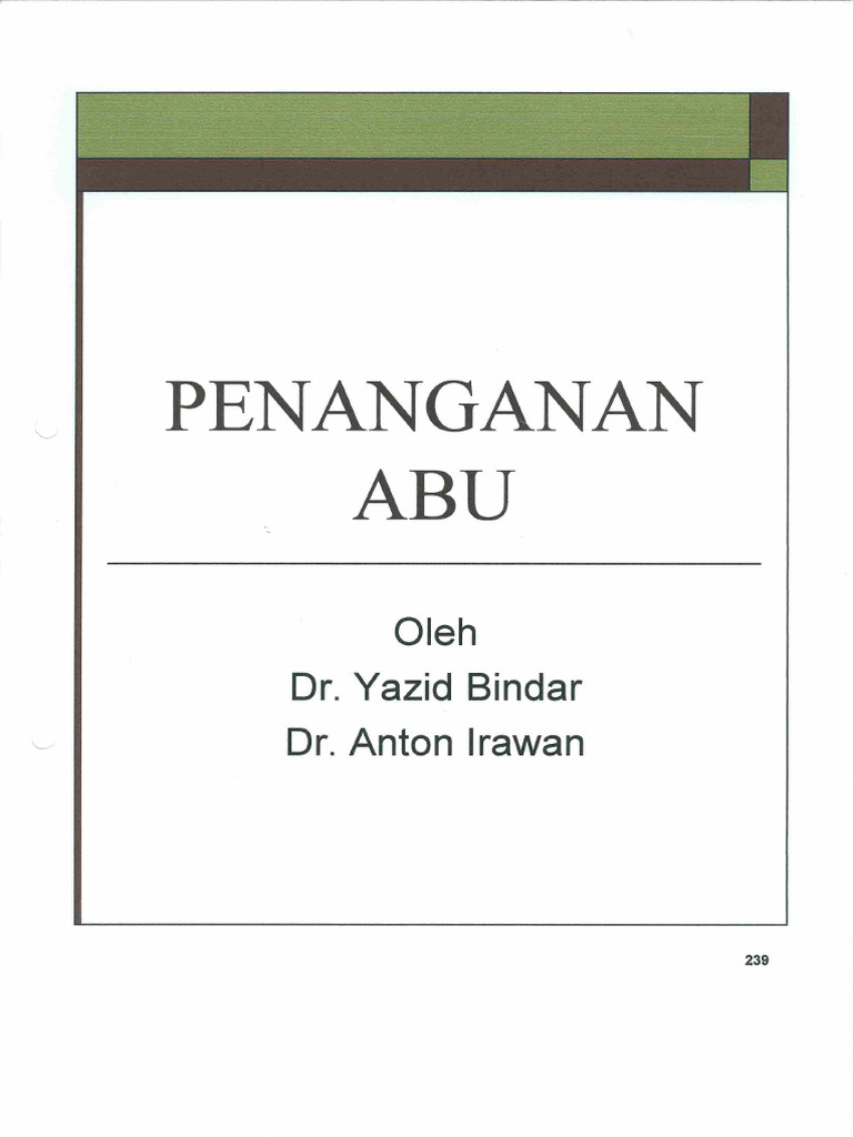 Penanganan Abu | PDF