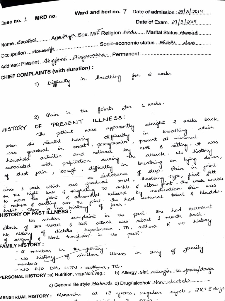 Med Long Case | PDF