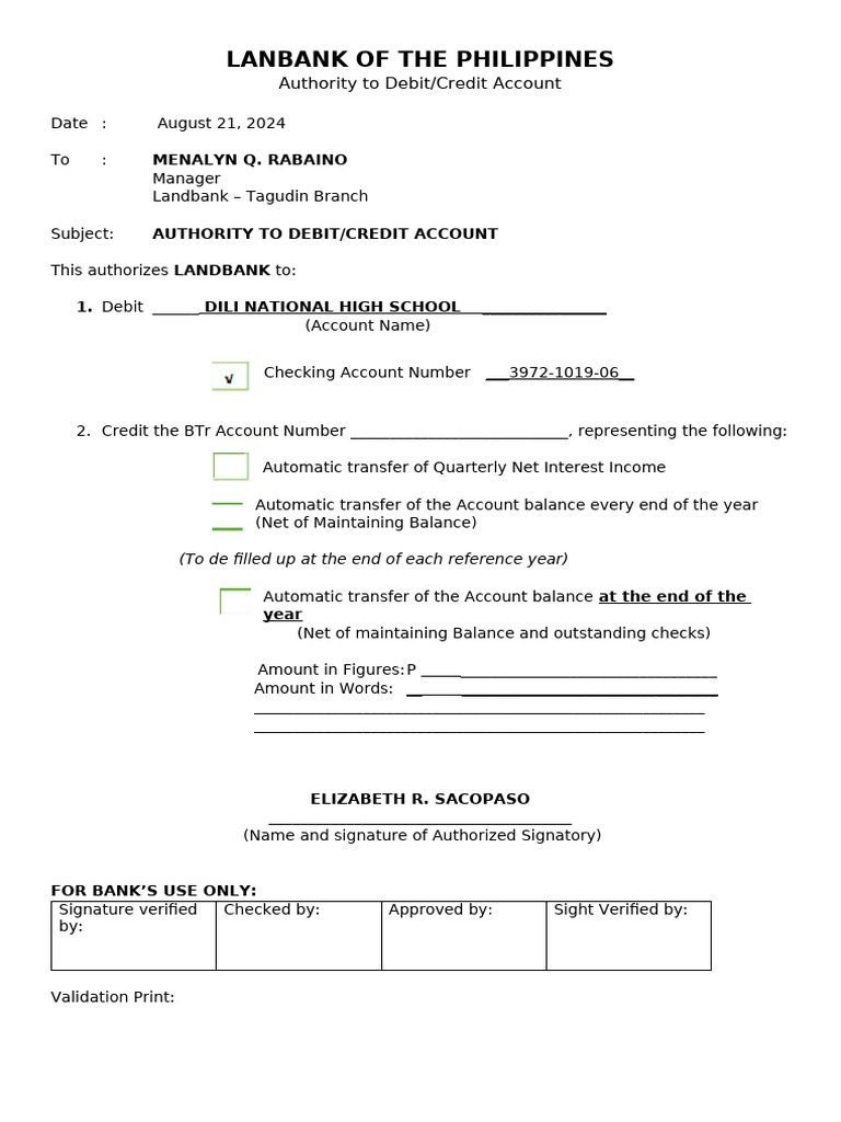 Change-of-signatory-Dili NHS | PDF | Banking | Financial Services
