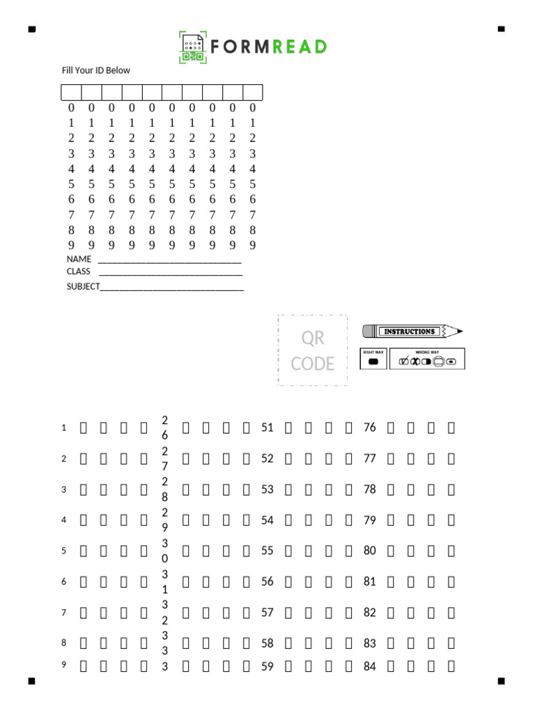 QR Code ID Submission Form | PDF