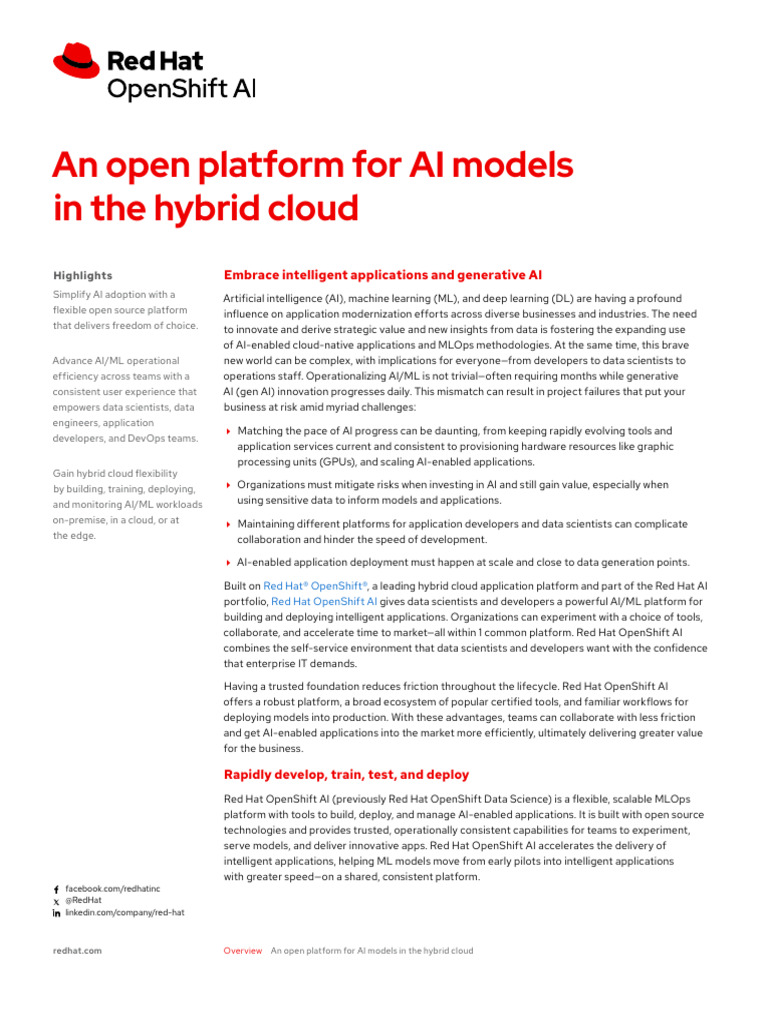 Red Hat OpenShift AI: MLOps Simplified | PDF | Cloud Computing ...