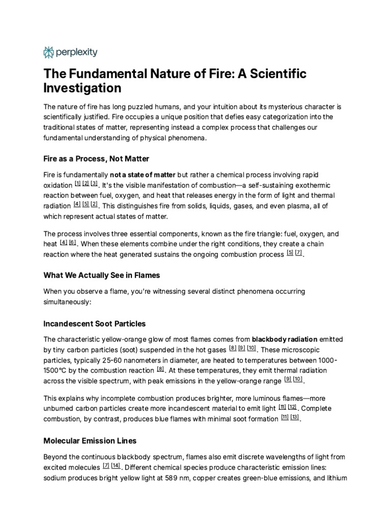 Understanding Fire: Matter or Process? | PDF | Fires | Combustion