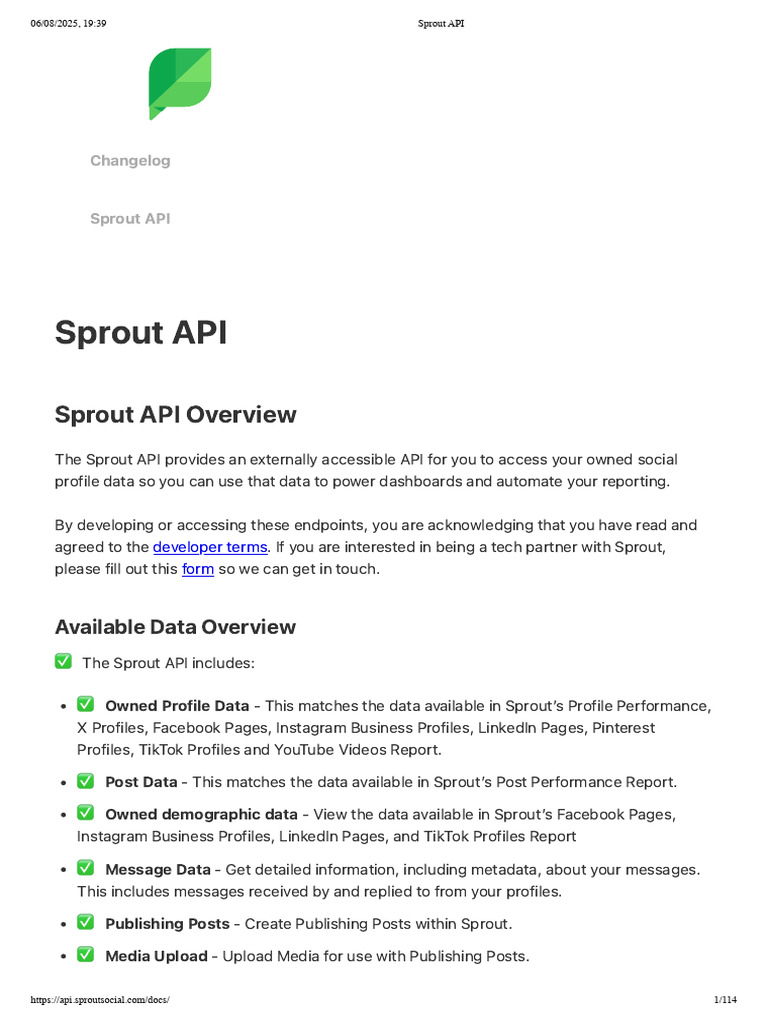 Sprout API: Access Social Profile Data | PDF | Computing | Information ...