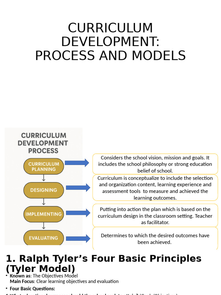 Curriculum Development Models Overview | PDF | Curriculum | Learning