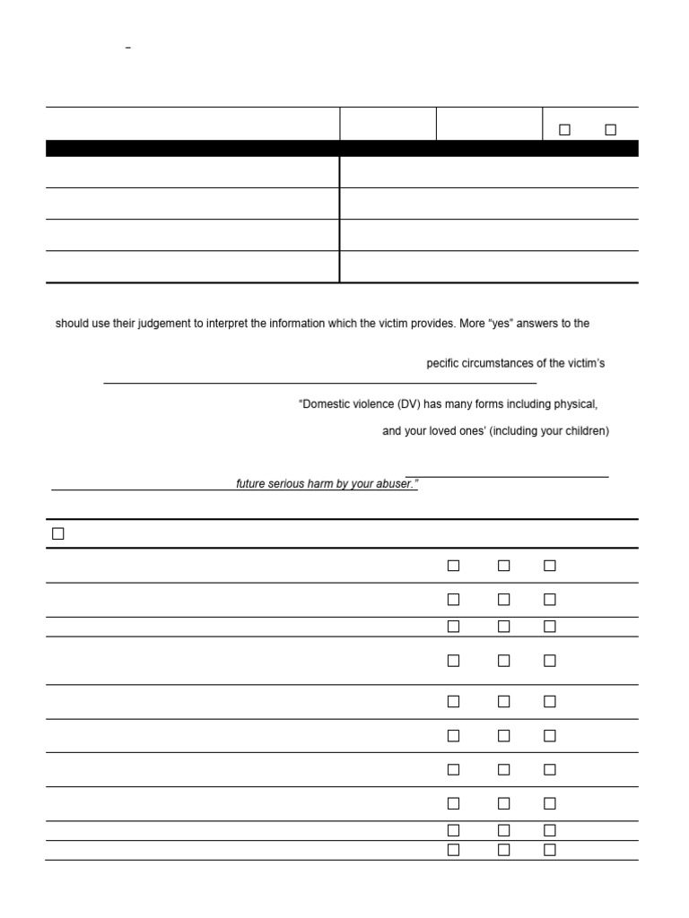 Domestic Violence Lethality Assessment Guide | PDF | Violence ...