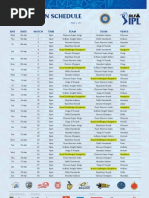 IPL 2012 Schedule