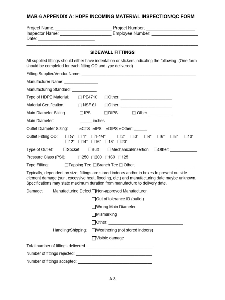 Appendix A 3 SIDEWALL FITTINGS | PDF