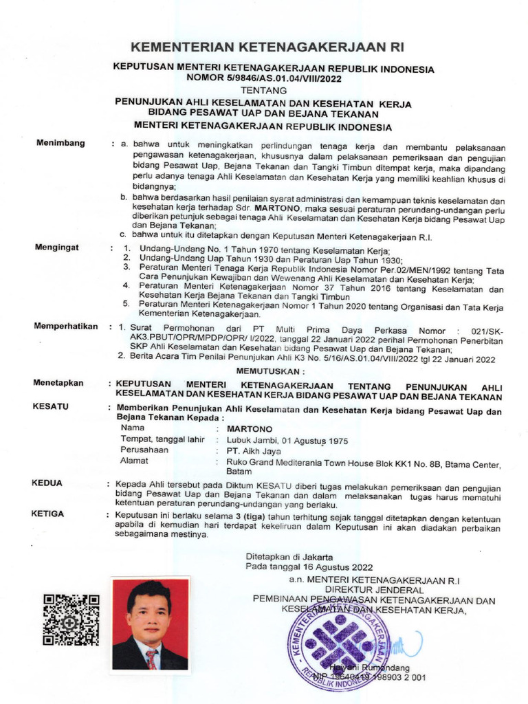 SKP Ak3 Pubt Martono | PDF