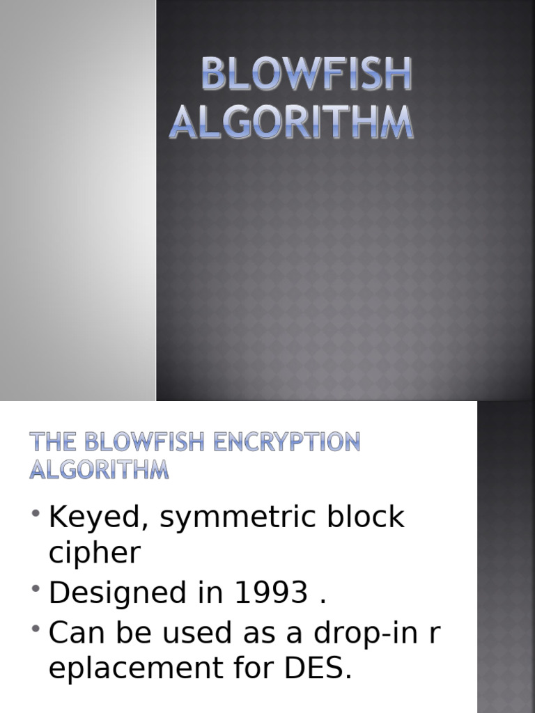 Overview of Blowfish Encryption | PDF