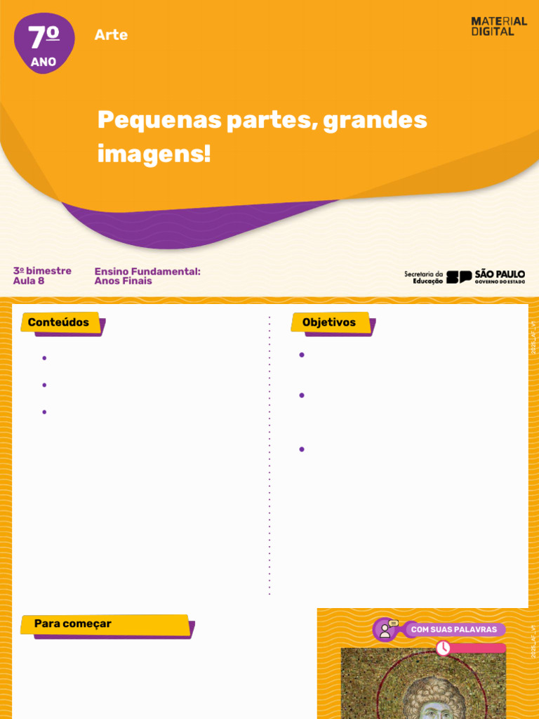 Aula 8 - Pequenas Partes, Grandes Imagens! (Versão2) | PDF | Mosaico ...