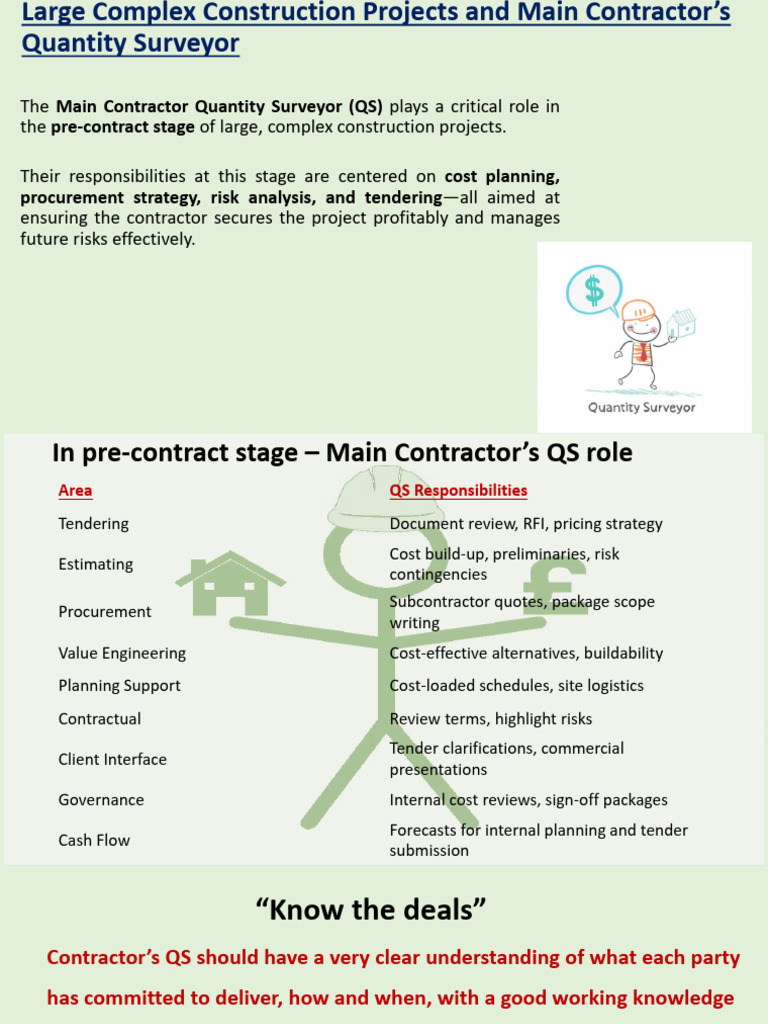 Main Contractor QS in Complex Projects | PDF | General Contractor ...
