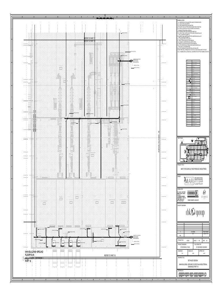 Industrial Drainage Ground Floor Plan | PDF | Plumbing | Drainage