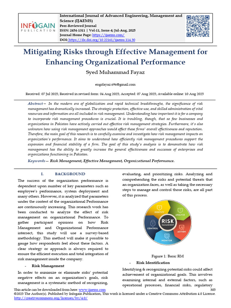 Mitigating Risks through Effective Management for Enhancing ...