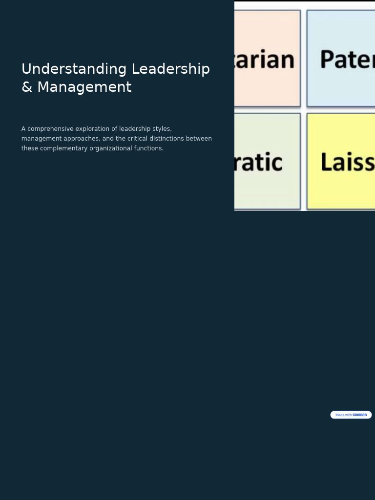 Leadership vs Management Explained | PDF | Leadership | Control (Social ...