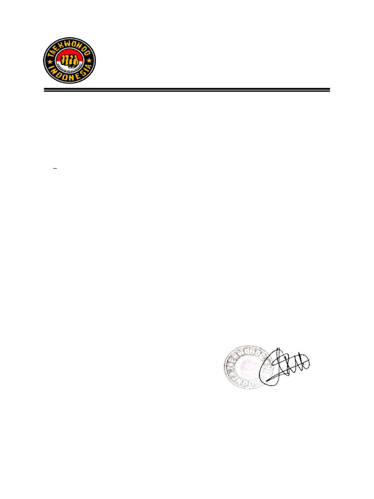 Pemberitahuan UKT Geup Taekwondo Bojonegoro | PDF