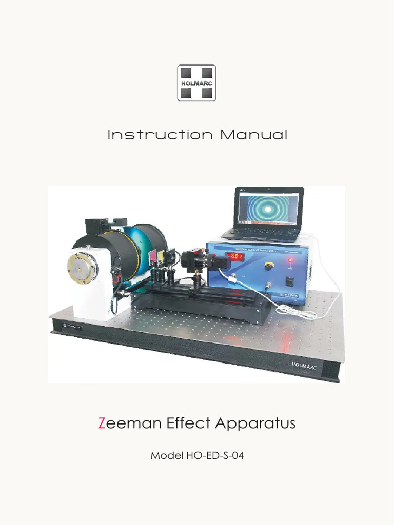 Eeman Effect Apparatus: Instruction Manual | PDF | Light | Optics