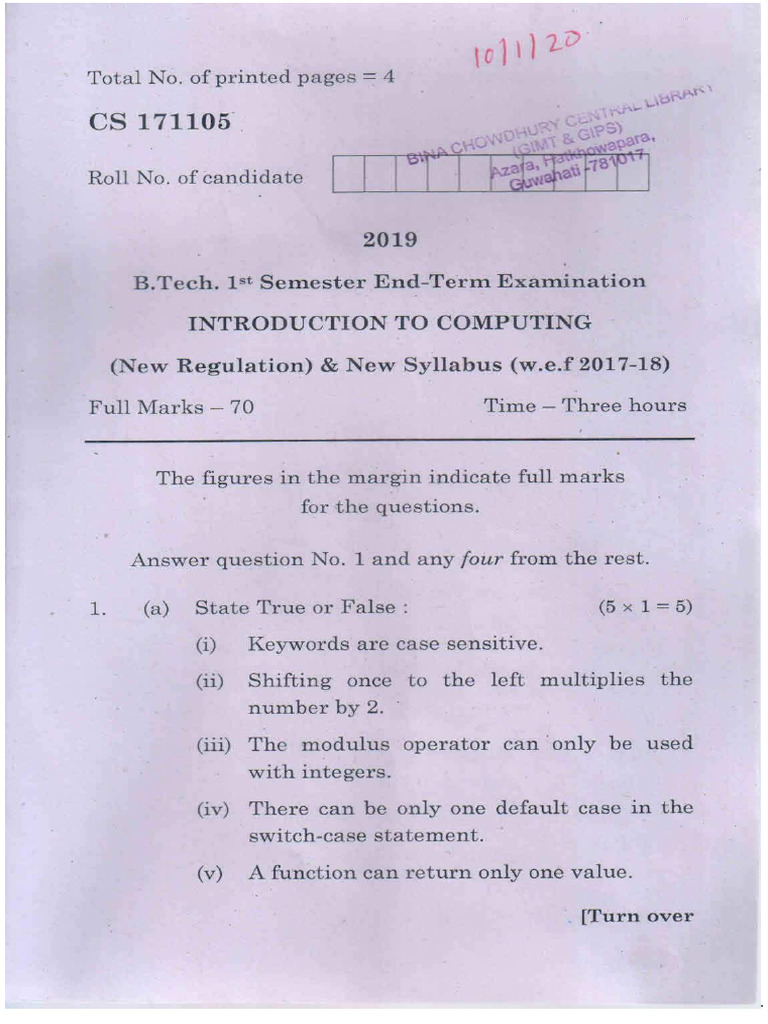 Introduction To Computing Pdf