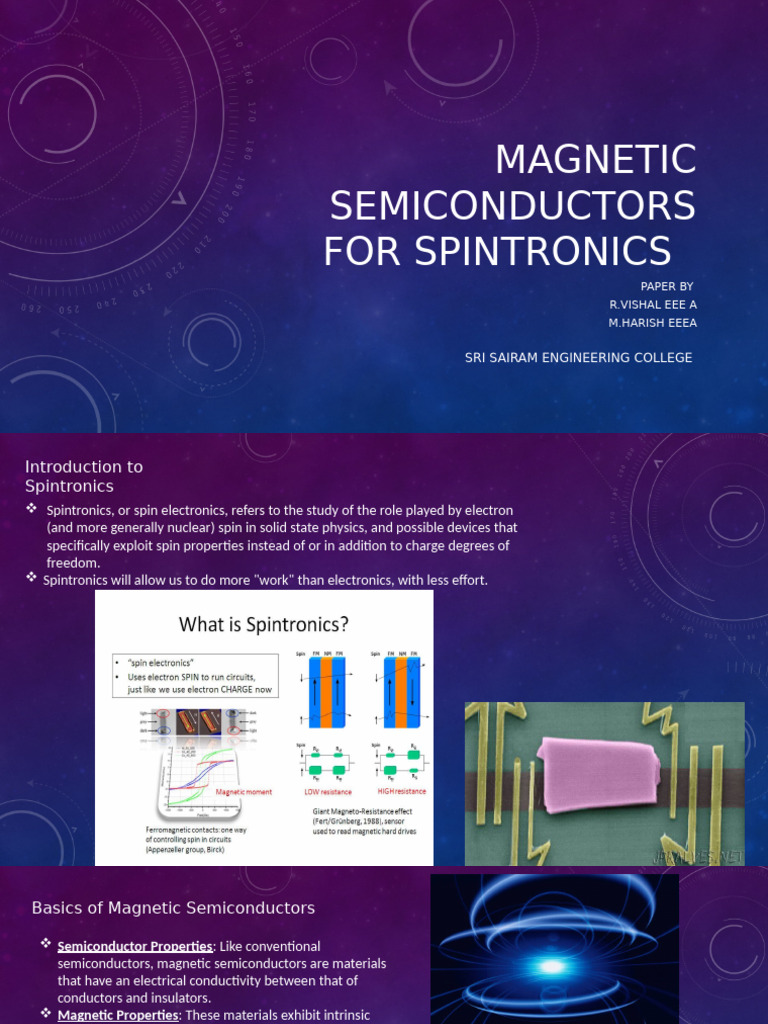 Magnetic Semiconductors in Spintronics | PDF | Semiconductors | Quantum ...