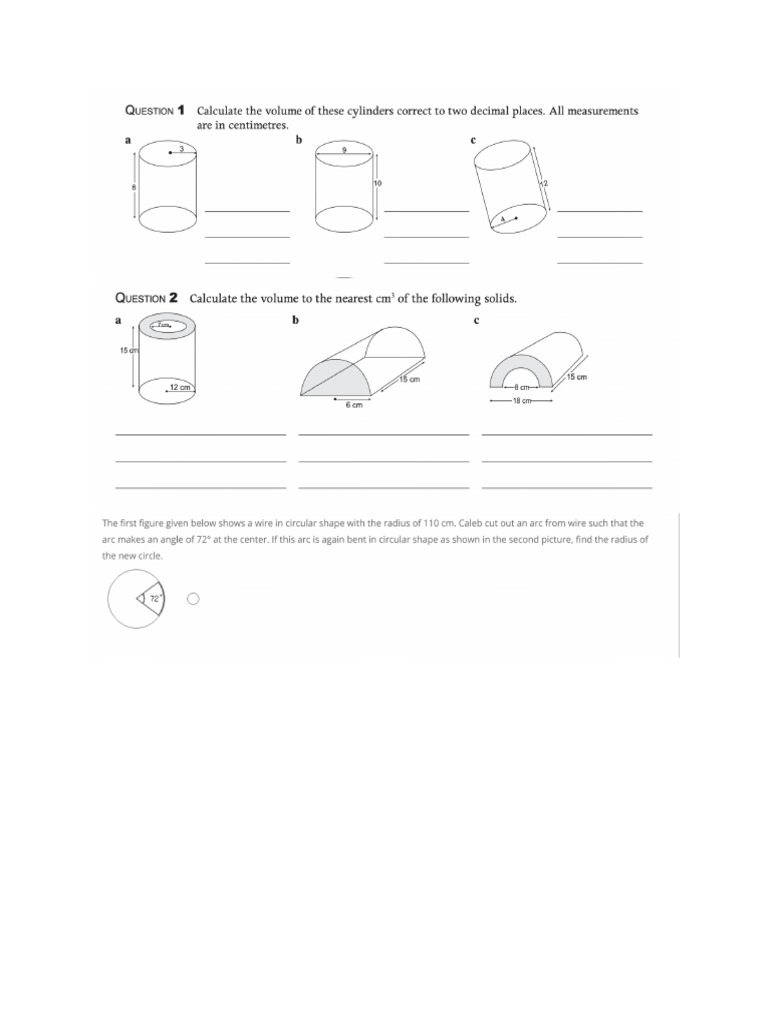 Circle Homework | PDF