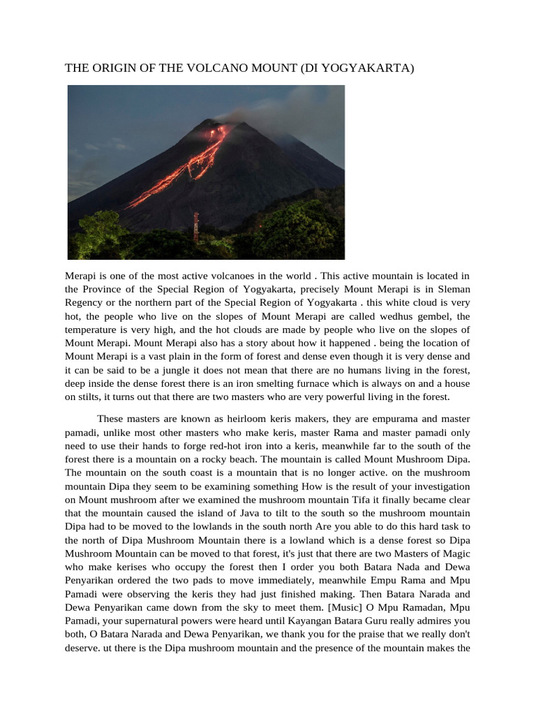 Dewa Penyarikan and Mount Merapi's Origin | PDF | Snow White