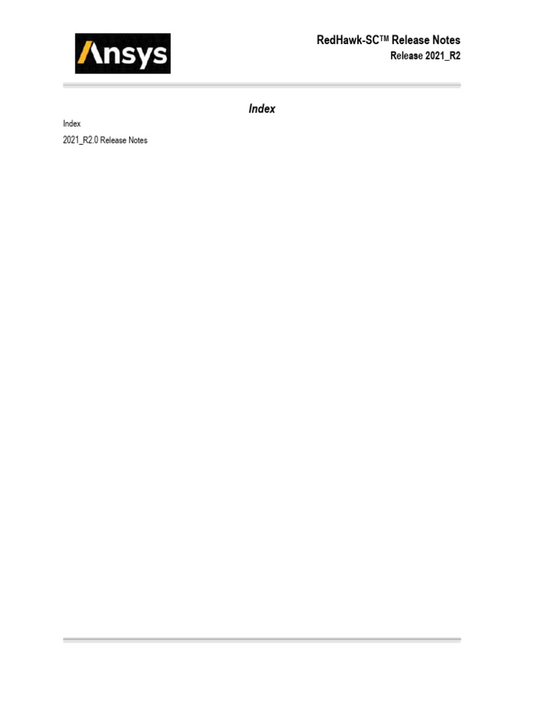 RedHawk-SC 2021 R2 Release Notes | PDF | Computer Engineering | Computing