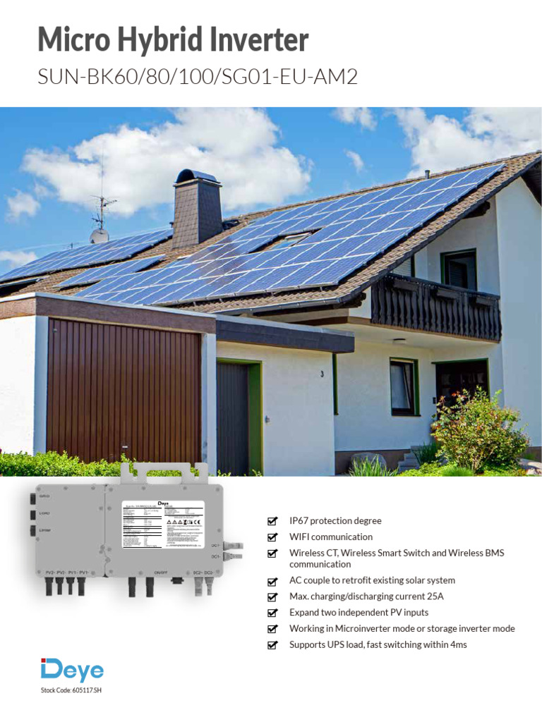 Micro Hybrid Inverter Specifications | PDF | Alternating Current ...