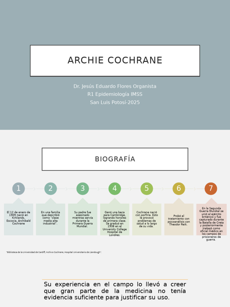 Biografía de Archibald Cochrane | PDF | Epidemiología | Causalidad